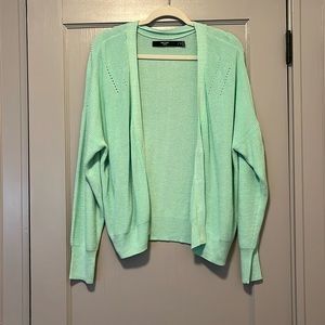 Turquoise front button cardigan